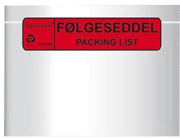 Docustick Standard bolsillo para albaranes autoadhesivo con impresión C5 225 mm x 165 mm