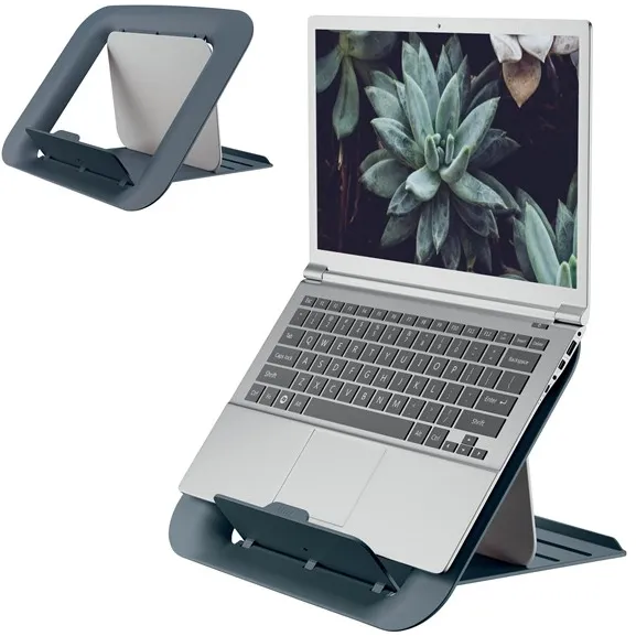 Leitz Ergo Cosy soporte para portátil ajustable, 80% plástico reciclado Gris terciopelo