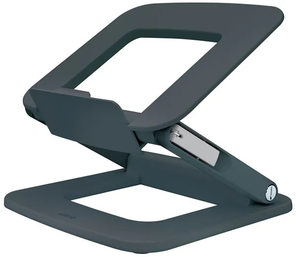 Leitz Ergo soporte para portátil ajustable multiángulo, 80 % plástico reciclado, gris oscuro