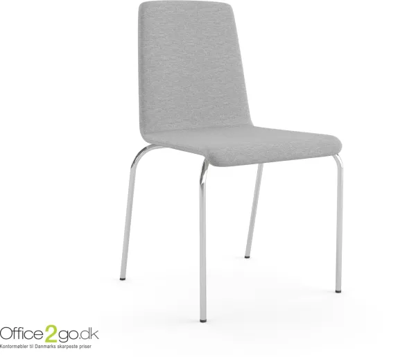 Silla Moon - patas cromadas - tapizada
